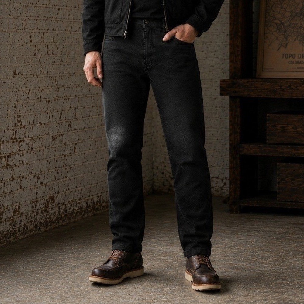 Topo Designs Commando Heavyweight Black Denim Jeans Button Fly 34x34